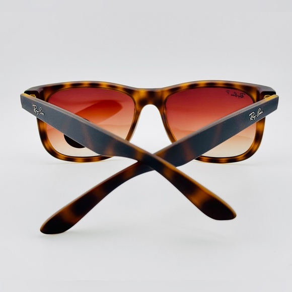 Ray-Ban Justin Polarized Sunglasses RB4165 Matte Havana Brown Gradient lenses - Picture 8 of 12